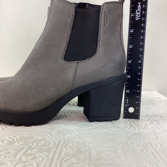 Vagabond Chunky Grace Nubuck Leather Chelsea Platform Heeled Ankle Boots - Picture 6 of 12